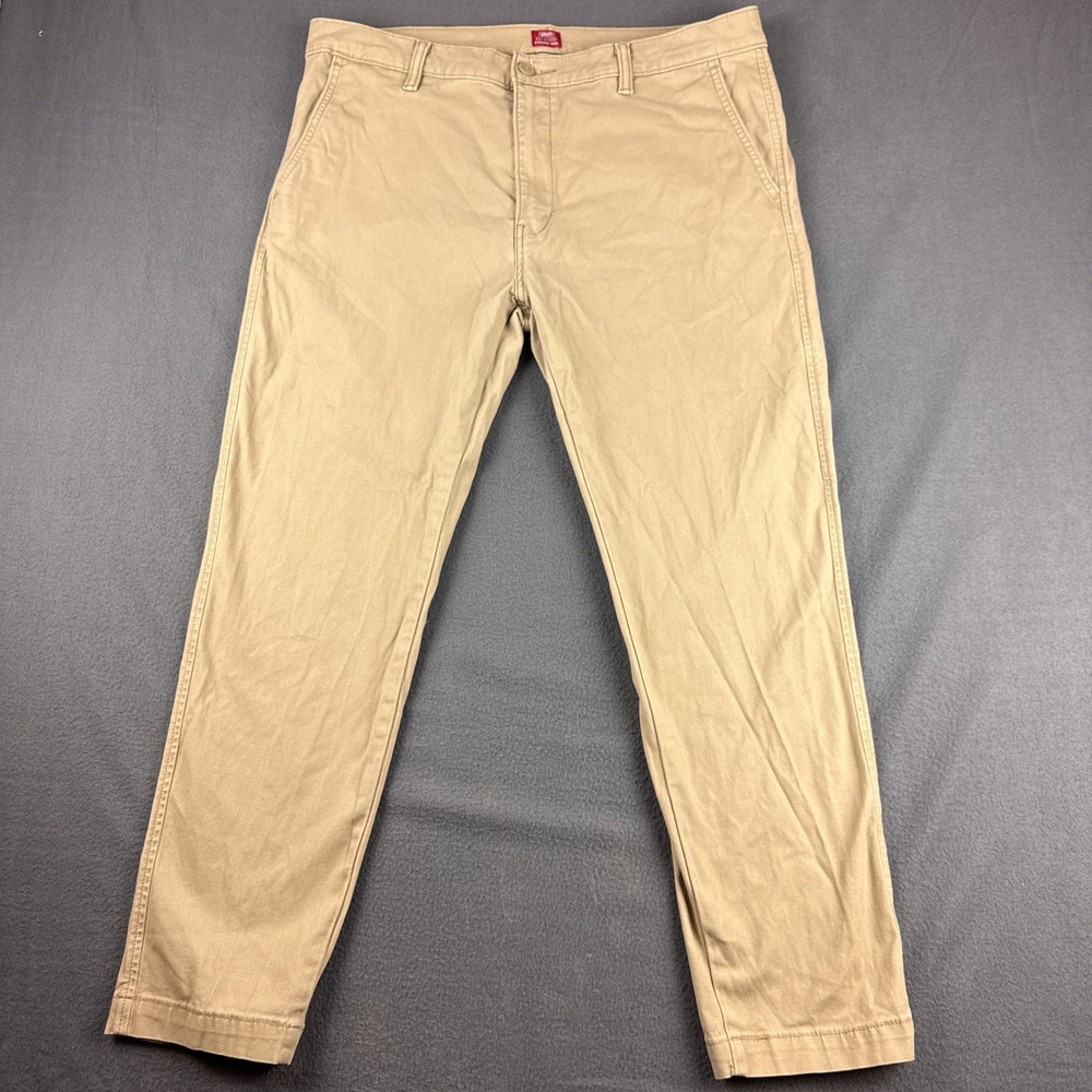 Levis XX Chino Pants Men's 36x30 (Fits 37x29) Beige Standard Taper Casual Cotton
